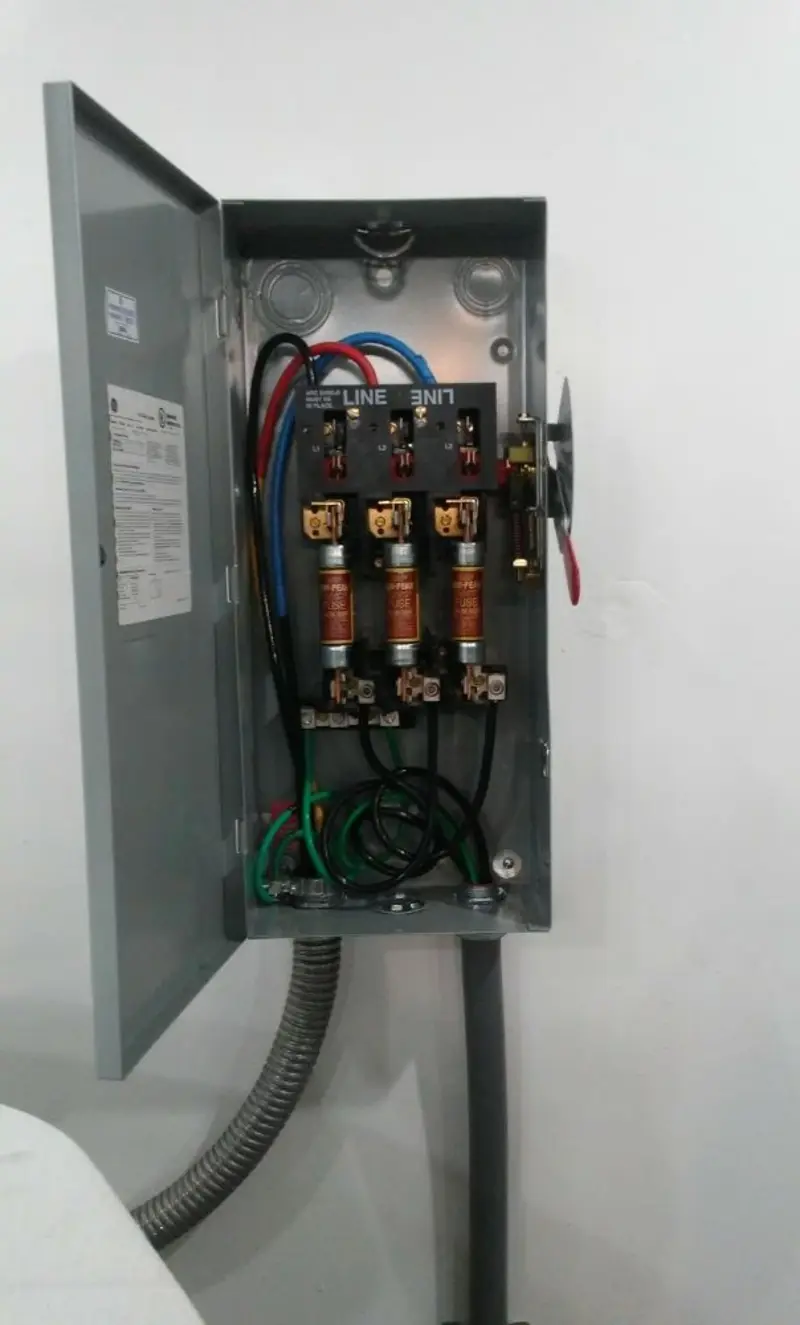 Three-phase disconnect switch installed for Electrical Wiring & Rewiring in Colchester